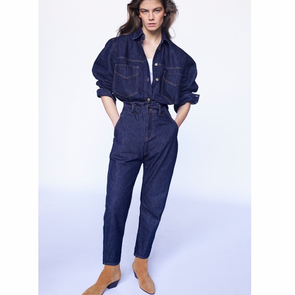 NWOT ZARA denim overshirt - Picture 3 of 8